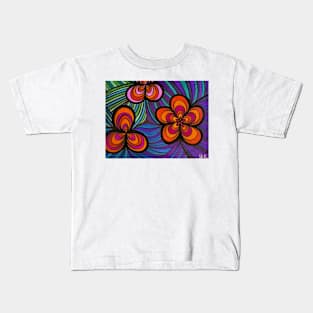 Retro Flowers 3 Kids T-Shirt